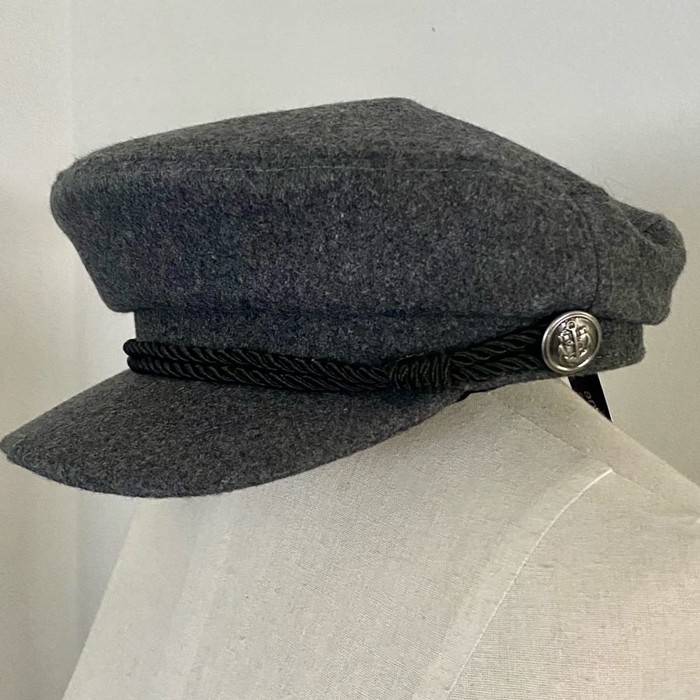 Gray Wool Blend Fisherman Cap